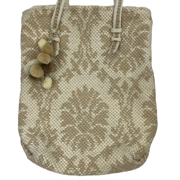Lulus Beige Woven Tote Bag Large With Tassel - Picture 2 of 16